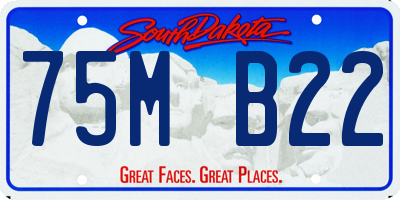 SD license plate 75MB22