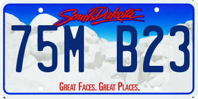 SD license plate 75MB23