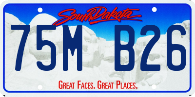 SD license plate 75MB26