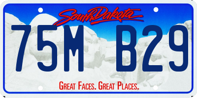 SD license plate 75MB29