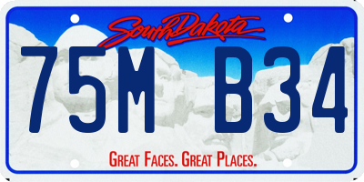SD license plate 75MB34