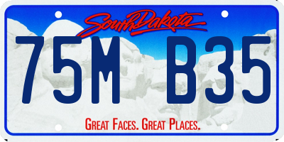 SD license plate 75MB35