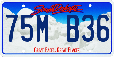 SD license plate 75MB36
