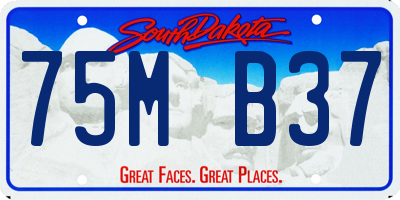 SD license plate 75MB37