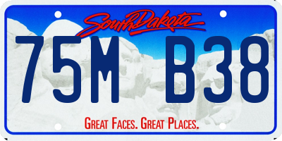 SD license plate 75MB38