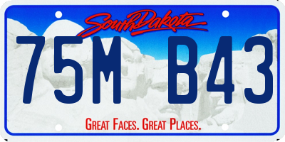 SD license plate 75MB43