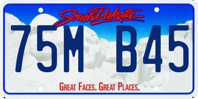 SD license plate 75MB45