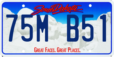 SD license plate 75MB51