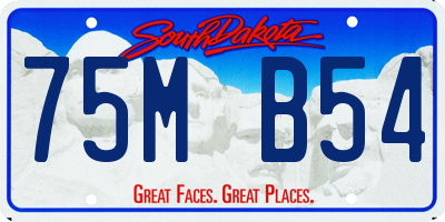 SD license plate 75MB54