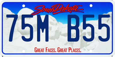 SD license plate 75MB55