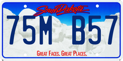 SD license plate 75MB57