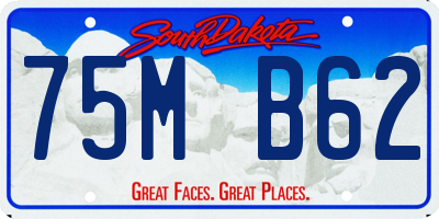 SD license plate 75MB62