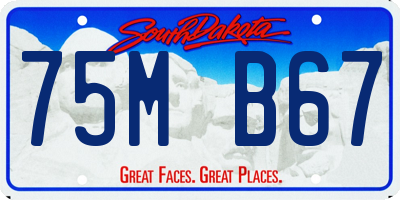 SD license plate 75MB67