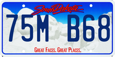 SD license plate 75MB68