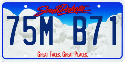SD license plate 75MB71