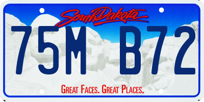 SD license plate 75MB72