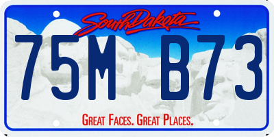 SD license plate 75MB73