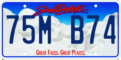 SD license plate 75MB74