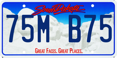 SD license plate 75MB75