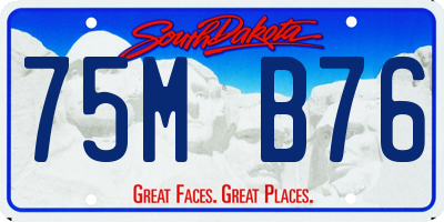 SD license plate 75MB76