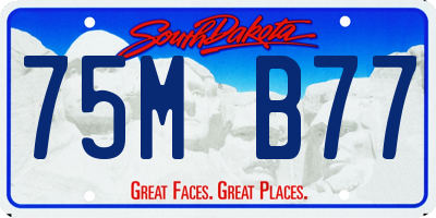 SD license plate 75MB77