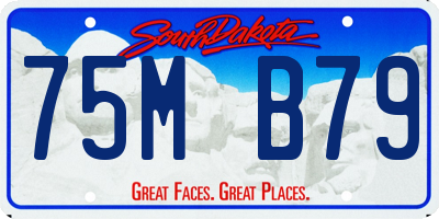 SD license plate 75MB79