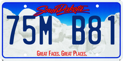 SD license plate 75MB81