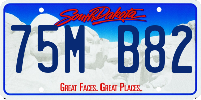 SD license plate 75MB82