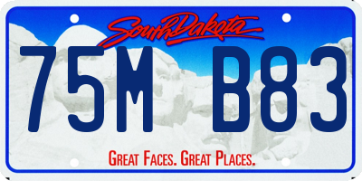 SD license plate 75MB83