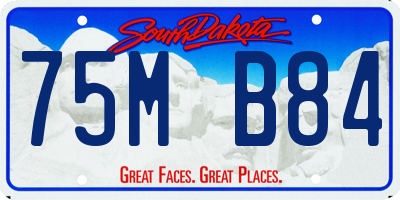SD license plate 75MB84