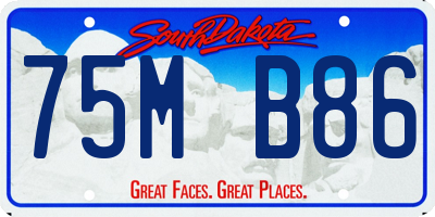 SD license plate 75MB86