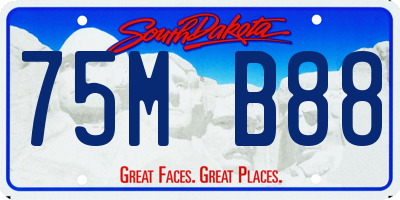 SD license plate 75MB88