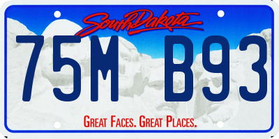 SD license plate 75MB93