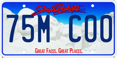 SD license plate 75MC00
