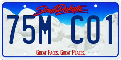 SD license plate 75MC01