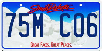SD license plate 75MC06