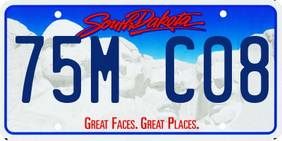 SD license plate 75MC08