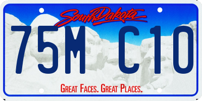 SD license plate 75MC10
