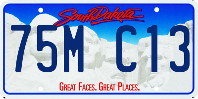 SD license plate 75MC13