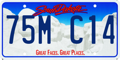 SD license plate 75MC14
