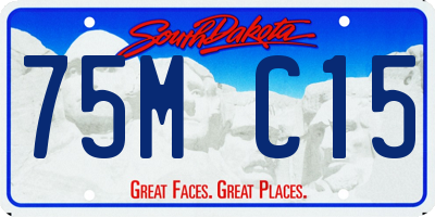 SD license plate 75MC15