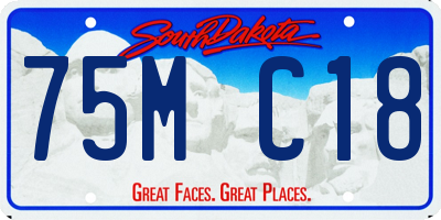 SD license plate 75MC18