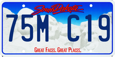 SD license plate 75MC19