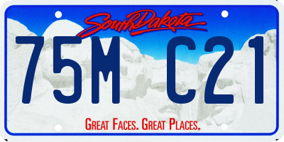 SD license plate 75MC21