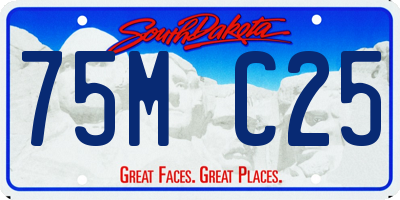 SD license plate 75MC25