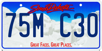 SD license plate 75MC30