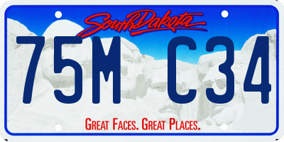 SD license plate 75MC34