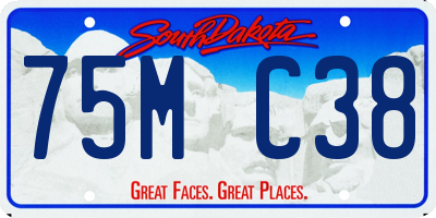 SD license plate 75MC38
