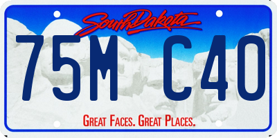 SD license plate 75MC40