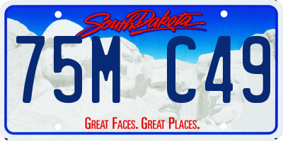SD license plate 75MC49